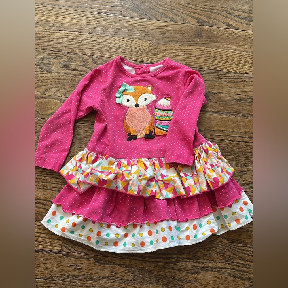 2t ric arc and ruffles dress